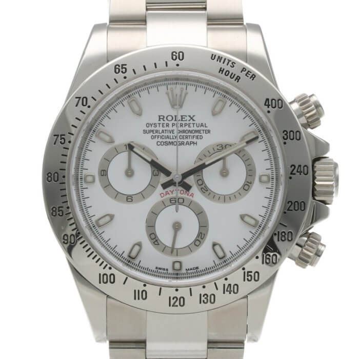 116520 コスモグラフデイトナ SSランダム品番ホワイト文字盤腕時計